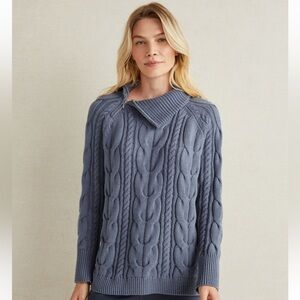 Haven Well Within Side Zip Cable Knit Sweater Minimalist Winter Casual